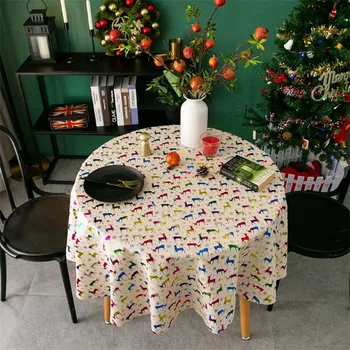 Christmas Snowflake Tablecloth Printed Cotton Linen Holiday Tablecloth Round Coffee Table Cover Cloth
Christmas Snowflake Tablecloth Printed Cotton Linen Holiday Tablecloth Round Coffee Table Cover Cloth