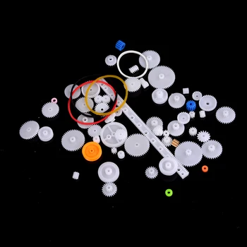 New 60 Pcs/set Plastic Gear Set DIY Rack Pulley Belt Worm Single Double Gears Wholesale 
New 60 Pcs/set Plastic Gear Set DIY Rack Pulley Belt Worm Single Double Gears Wholesale
