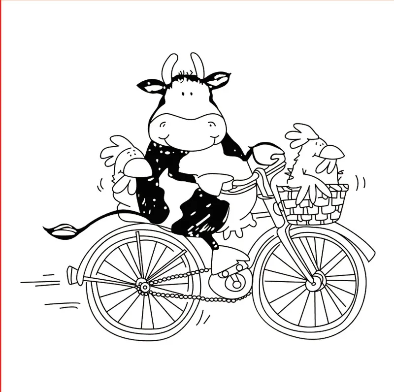 10x10 Cow riding a bicycle Transparent Clear Silicone Stamp Seal for DIY scrapbooking photo album Decorative clear stamp
10x10 Cow riding a bicycle Transparent Clear Silicone Stamp Seal for DIY scrapbooking photo album Decorative clear stamp