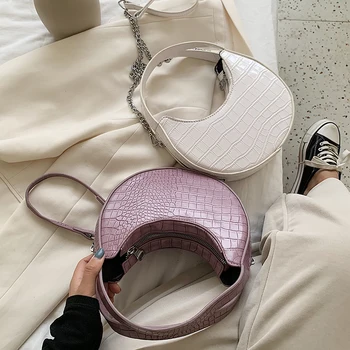 Half Round PU Leather Crossbody Bags For Women 2020 Stone Pattern Shoulder Handbags Female Travel Totes Cross Body Bag
Half Round PU Leather Crossbody Bags For Women 2020 Stone Pattern Shoulder Handbags Female Travel Totes Cross Body Bag