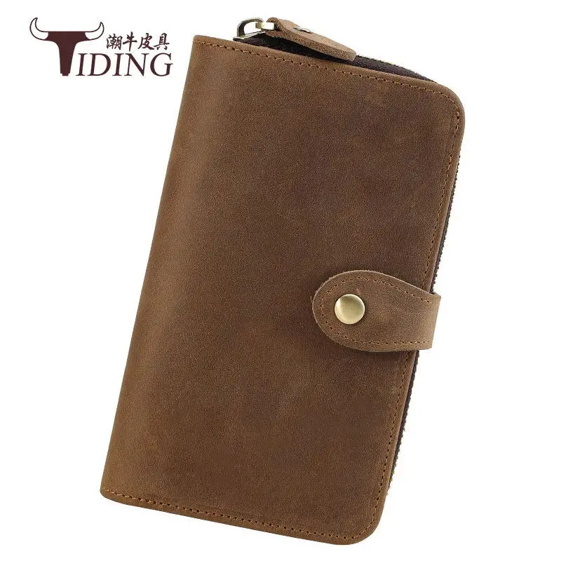 Tiding New Style Retro Horse Leather Mid-length Buckle Multi-functional Genuine Leather MEN'S Wallet Clutch Purse
Tiding New Style Retro Horse Leather Mid-length Buckle Multi-functional Genuine Leather MEN'S Wallet Clutch Purse