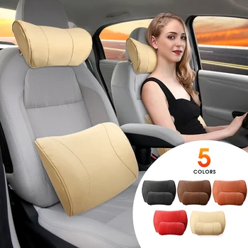 Soft Leather Memory Foam Car Neck Back Seat Pillow Lumbar Support Massager Waist Cushion Pillow For Chairs Car Seat Relieve Pain
Soft Leather Memory Foam Car Neck Back Seat Pillow Lumbar Support Massager Waist Cushion Pillow For Chairs Car Seat Relieve Pain