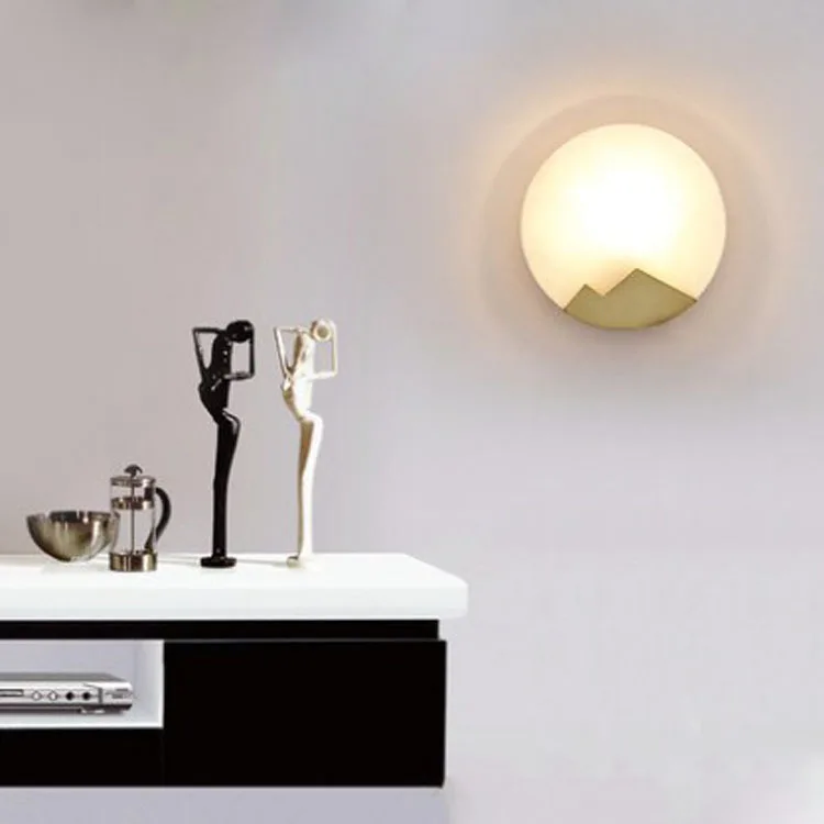 Post-modern Round Marble Golden Wall Bedroom Wall Decoration Creative Bedside Lamp American Minimalist Corridor Small Wall Lamp
Post-modern Round Marble Golden Wall Bedroom Wall Decoration Creative Bedside Lamp American Minimalist Corridor Small Wall Lamp