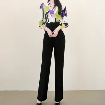 pants suits for women Office Long Sleeve elegant print Tops V neck Polyester Long Pants ladies Sexy Office suit Wear
pants suits for women Office Long Sleeve elegant print Tops V neck Polyester Long Pants ladies Sexy Office suit Wear