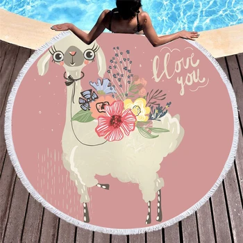 Cartoon Alpaca 150cm Round Beach Towel Wall Tapestry Picnic Blanket Portable Outdoor Sport Kids Gift mat yoga mat T623
Cartoon Alpaca 150cm Round Beach Towel Wall Tapestry Picnic Blanket Portable Outdoor Sport Kids Gift mat yoga mat T623