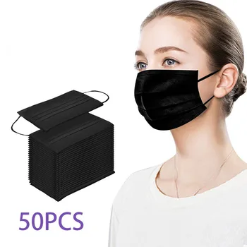 50pcs Black Face Mask Disposable Breathable Mouth Face Cover mascarilla facial face shield for adults Facemask masque visage
50pcs Black Face Mask Disposable Breathable Mouth Face Cover mascarilla facial face shield for adults Facemask masque visage