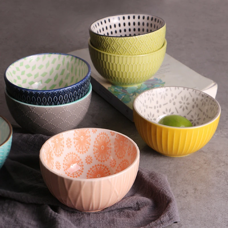 Creative personality embossed printing ceramic tableware bowl Western-style 4.5-inch hand-painted breakfast bowl M001
Creative personality embossed printing ceramic tableware bowl Western-style 4.5-inch hand-painted breakfast bowl M001