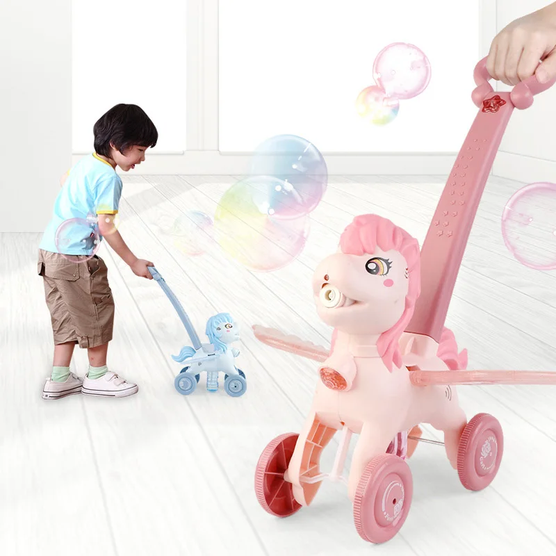 2021 New Flashing Light Up Children's Electric Bubble Machine Pony Trolley With Music Summer Toys Birthday Gift Bubble Maker Gun
2021 New Flashing Light Up Children's Electric Bubble Machine Pony Trolley With Music Summer Toys Birthday Gift Bubble Maker Gun
