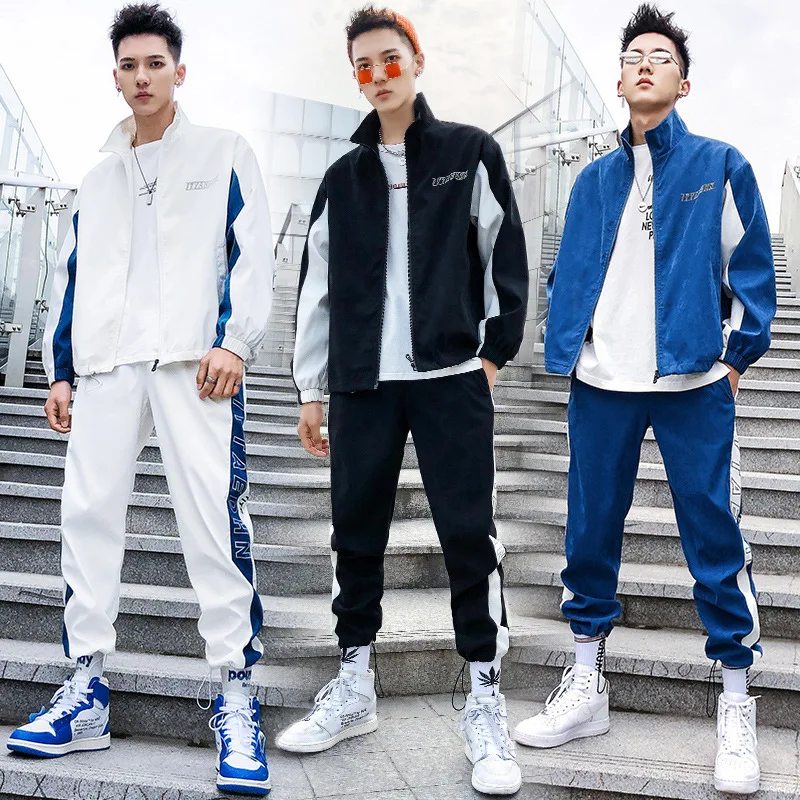 MEN'S Suit 2019 Spring And Autumn New Style Men Leisure Set Trend Sports Fold-down Collar Hong Kong Style Coat Two-Piece Set Men
MEN'S Suit 2019 Spring And Autumn New Style Men Leisure Set Trend Sports Fold-down Collar Hong Kong Style Coat Two-Piece Set Men