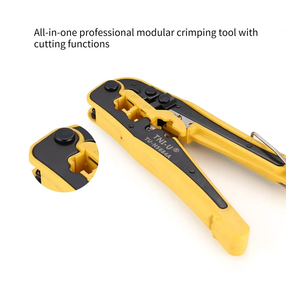 Multifunctional Plastic handle Network cable Network Stripping cable Cable head Terminal clamp Wire pliers TU-N5684A
Multifunctional Plastic handle Network cable Network Stripping cable Cable head Terminal clamp Wire pliers TU-N5684A