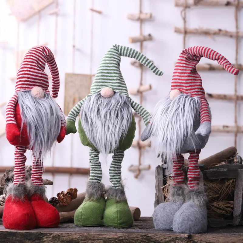 Christmas Doll Decoration Knitted Striped Gnome Doll With Telescopic Legs Swedish Santa For Kids Gift Figurine Table Decoration
Christmas Doll Decoration Knitted Striped Gnome Doll With Telescopic Legs Swedish Santa For Kids Gift Figurine Table Decoration