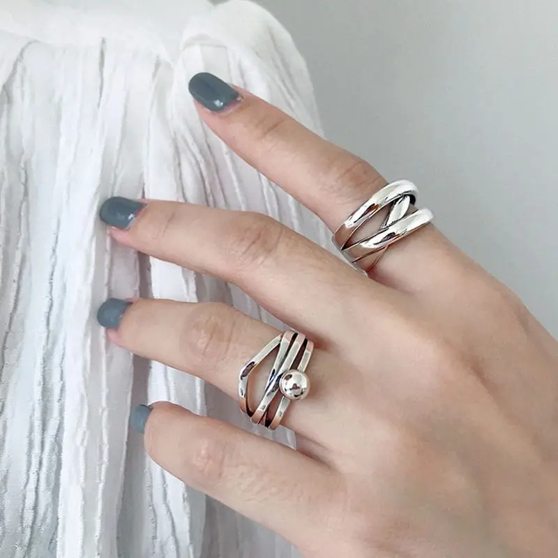 Silvology Multi-layer Weave Rings for Women 925 Sterling Silver Irregular Round Ball Rings High Quality Korea 925 Female Jewelry
Silvology Multi-layer Weave Rings for Women 925 Sterling Silver Irregular Round Ball Rings High Quality Korea 925 Female Jewelry