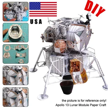 Apollo 13 Lunar Module DIY 3D Paper Card Model Building Sets Construction Handmade Educational Toys Model Paper Craft
Apollo 13 Lunar Module DIY 3D Paper Card Model Building Sets Construction Handmade Educational Toys Model Paper Craft