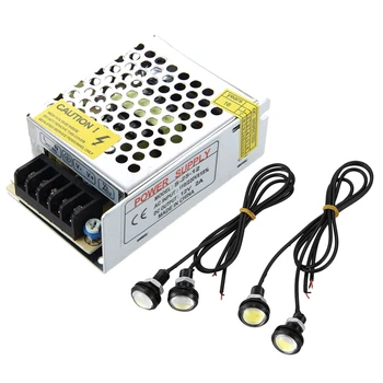1x Power Supply Driver for LED Strip Light Display & 4 Pcs 12V 9W Car Motorcycle LED Eagle Eye Daytime Running DRL Tail Light La
1x Power Supply Driver for LED Strip Light Display & 4 Pcs 12V 9W Car Motorcycle LED Eagle Eye Daytime Running DRL Tail Light La