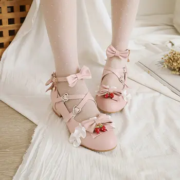 2020 Autumn Winter Bow Mid-heel Women's Boots Round Toe Ankle Boots Solid Color Buckle Strap Women's Shoes Student Lolita Shoes
2020 Autumn Winter Bow Mid-heel Women's Boots Round Toe Ankle Boots Solid Color Buckle Strap Women's Shoes Student Lolita Shoes