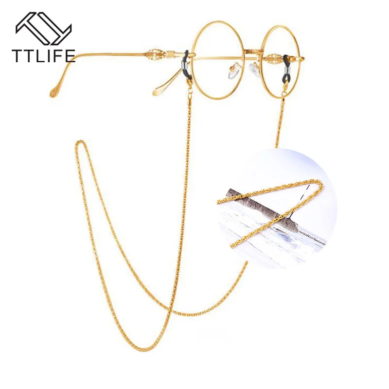 

TTLIFE 2019 Metal Cord for Glasses Strap Golden Fashion women sunglasses chain Lanyard Necklace Reading Glasses Chain YJHH0276