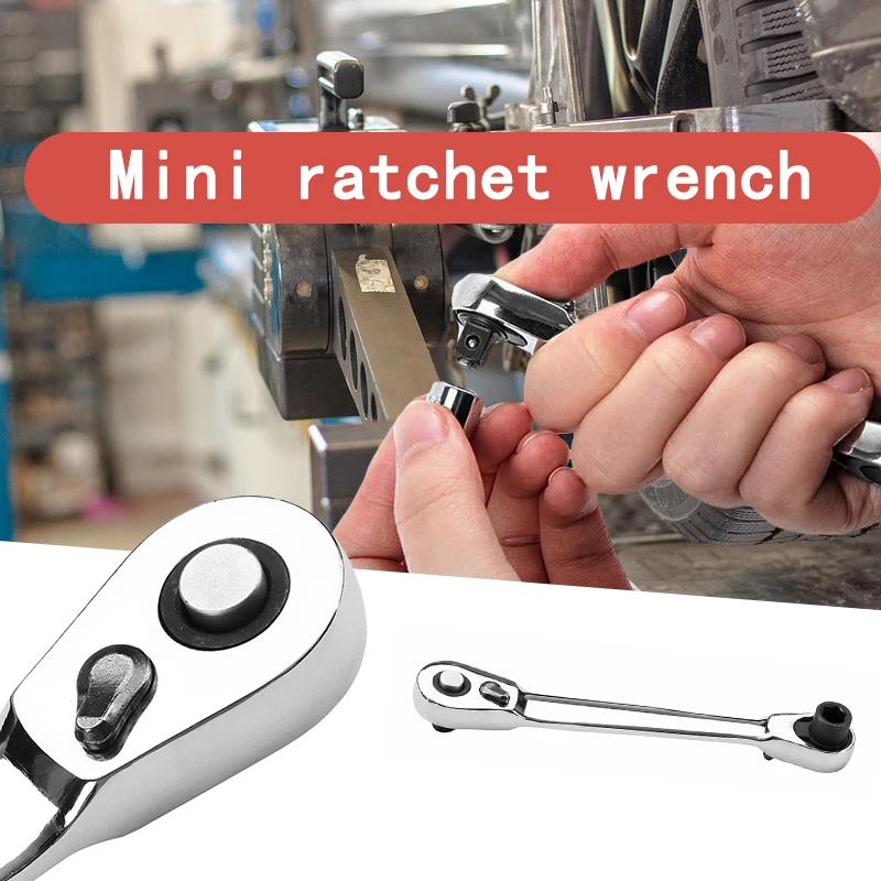 1PC 1/4"Mini Ratchet Wrench Double-Ended Torque Small Socket Wrench Spanner Hand Repair Tools Wrench Repair Tools
1PC 1/4"Mini Ratchet Wrench Double-Ended Torque Small Socket Wrench Spanner Hand Repair Tools Wrench Repair Tools