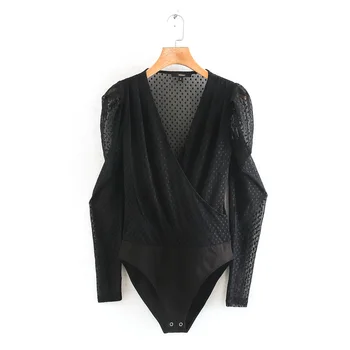 Strad Women's 2020 Spring New England Retro V-Neck Long Sleeve Fine Dot Print Tulle Jumpsuit Shirt
Strad Women's 2020 Spring New England Retro V-Neck Long Sleeve Fine Dot Print Tulle Jumpsuit Shirt