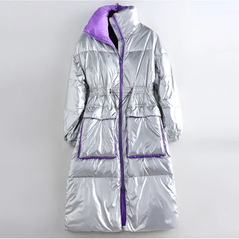 Silver Glossy Women Winter Jacket Large size Long Down Parka Warm Cotton Jackets Warm Thicken Streetwear Windproof Outerwear
Silver Glossy Women Winter Jacket Large size Long Down Parka Warm Cotton Jackets Warm Thicken Streetwear Windproof Outerwear