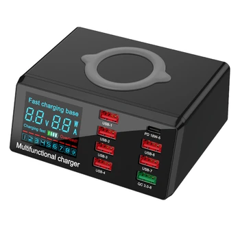 100W Multi USB Fast Charger For IPhone 11 Pro Max XS XR 8 Port Usb LCD Quick Charge 3.0 PD Charger For Samsung S10
100W Multi USB Fast Charger For IPhone 11 Pro Max XS XR 8 Port Usb LCD Quick Charge 3.0 PD Charger For Samsung S10
