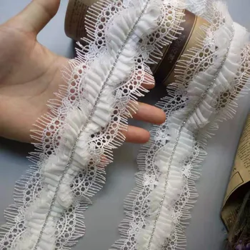 15 yards White 2-layer Pleated Organza Fabric Lace Trim Ribbon Handmade DIY Wedding Dress Bridal Sewing Craft Decoration New Hot 
15 yards White 2-layer Pleated Organza Fabric Lace Trim Ribbon Handmade DIY Wedding Dress Bridal Sewing Craft Decoration New Hot