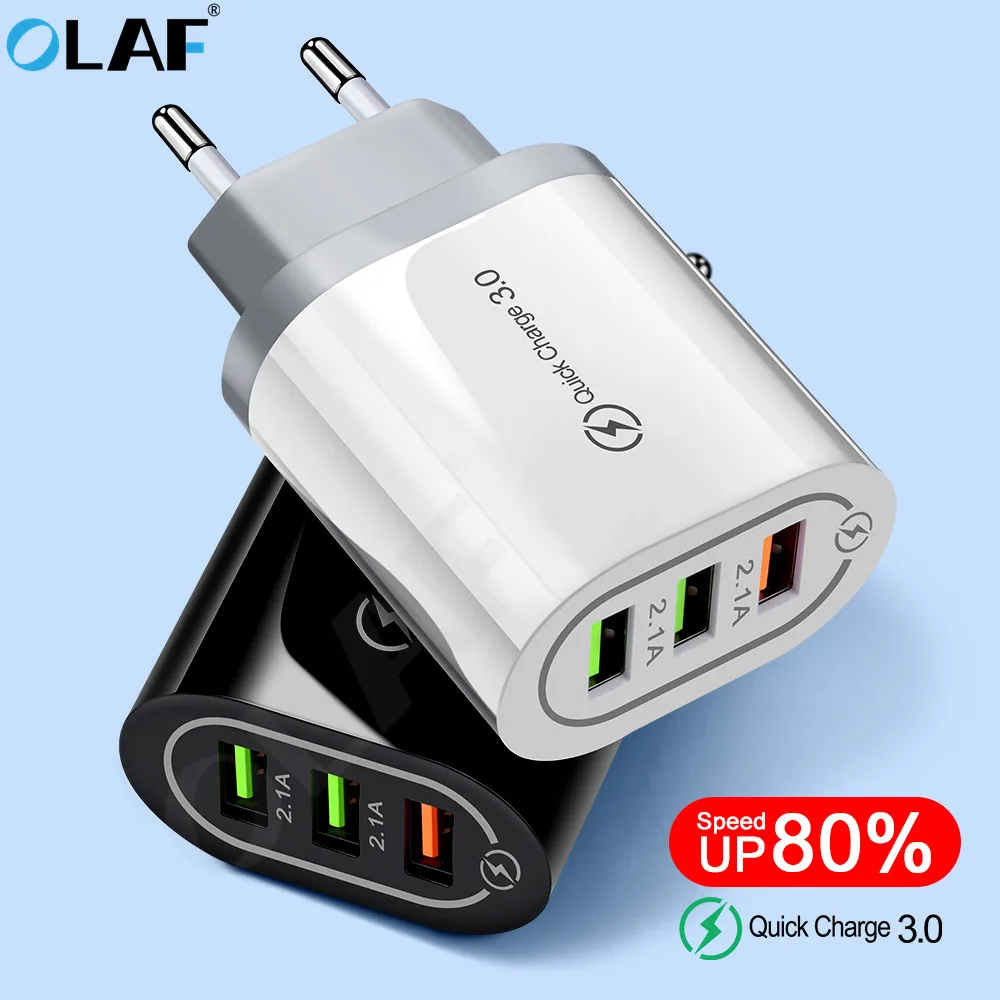 5V 3A Fast Charging USB Charger Quick Charge 3.0 QC 3.0 Adapter 3 USB Mobile Phone Wall Charger For Apple iPhone Samsung Xiaomi
5V 3A Fast Charging USB Charger Quick Charge 3.0 QC 3.0 Adapter 3 USB Mobile Phone Wall Charger For Apple iPhone Samsung Xiaomi