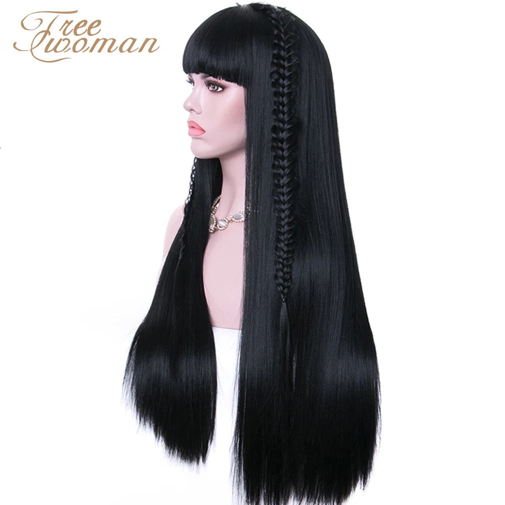 FREEWOMAN Synthetic Long Straight Wig with Bangs 26in Heat Resistant Wigs Straight Hair Extension Women's Wig Cosplay Blonde
FREEWOMAN Synthetic Long Straight Wig with Bangs 26in Heat Resistant Wigs Straight Hair Extension Women's Wig Cosplay Blonde