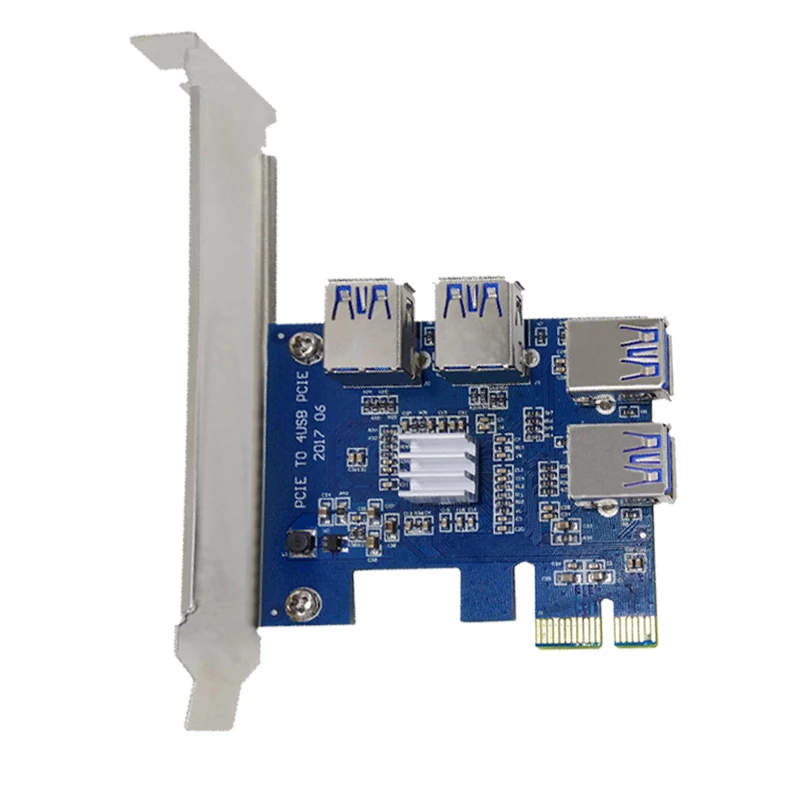 1 до 4 PCI E слот PCIe USB3.0 порта Express 1x карта расширения адаптер преобразователь USB 3 0