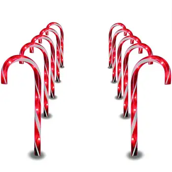 Durable 10 Stakes Crutch Lamp Cane Walkway Light 110V Atmosphere Festival Garden Eco-Friendly US Plug Warm White
Durable 10 Stakes Crutch Lamp Cane Walkway Light 110V Atmosphere Festival Garden Eco-Friendly US Plug Warm White