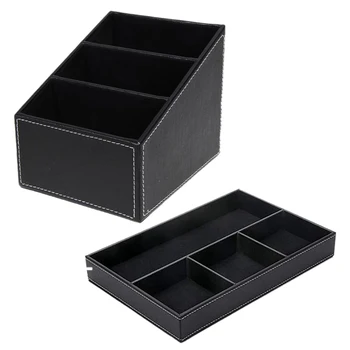2 Pcs Phone Remote Control Holder Pu Leather Storage Box Stationery Makeup Cosmetic Organizer Desk Decor Desk Drawer Organizer B
2 Pcs Phone Remote Control Holder Pu Leather Storage Box Stationery Makeup Cosmetic Organizer Desk Decor Desk Drawer Organizer B
