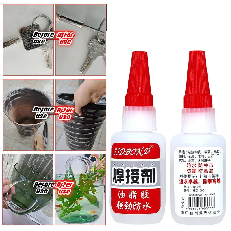 Universal Welding Glue Plastic Wood Metal Rubberire Repair Glue Soldering Agent 50g/pack
Universal Welding Glue Plastic Wood Metal Rubberire Repair Glue Soldering Agent 50g/pack