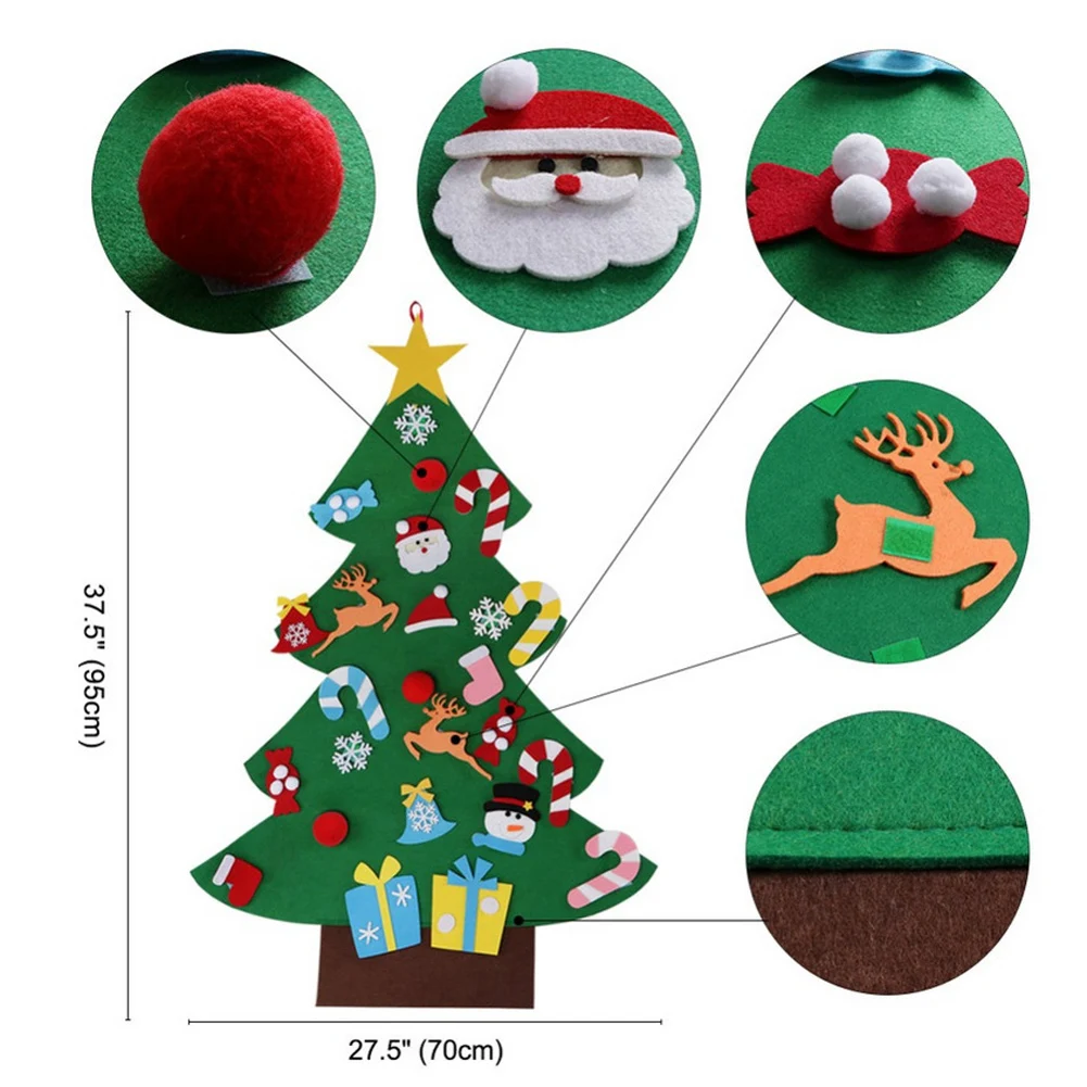 felt christmas tree & ornaments new year gifts kids toys wa