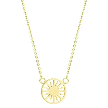 Europe And The United States Stainless Steel Jewelry Creative New Accessories Sun Pendant Necklace Clavicle Necklace Female
Europe And The United States Stainless Steel Jewelry Creative New Accessories Sun Pendant Necklace Clavicle Necklace Female