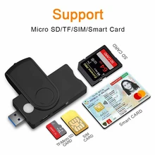 USB 2.0 Smart Card Reader micro SD/TF memory ID Bank EMV electronic DNIE dni citizen sim cloner connector adapter
USB 2.0 Smart Card Reader micro SD/TF memory ID Bank EMV electronic DNIE dni citizen sim cloner connector adapter