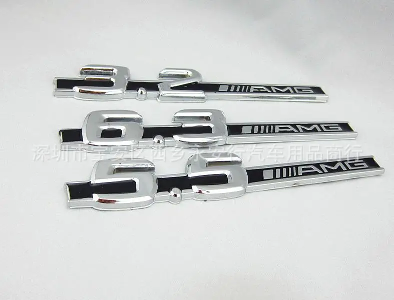 Emblem Mattschwarz 6,3AMG f/ür AMG 6,3 Buchstaben
