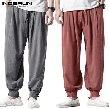 INCERUN Vintage Men Harem Pants Joggers Solid Loose Cotton Casual Trousers Stylish Comfort Elastic Waist Mens Sweatpants 2020 
INCERUN Vintage Men Harem Pants Joggers Solid Loose Cotton Casual Trousers Stylish Comfort Elastic Waist Mens Sweatpants 2020