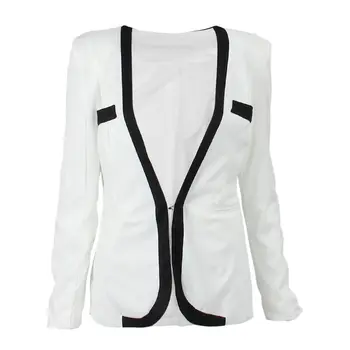 Fashion temperament spell color long sleeve Slim Small Blazer White EU XS = Asian S 
Fashion temperament spell color long sleeve Slim Small Blazer White EU XS = Asian S