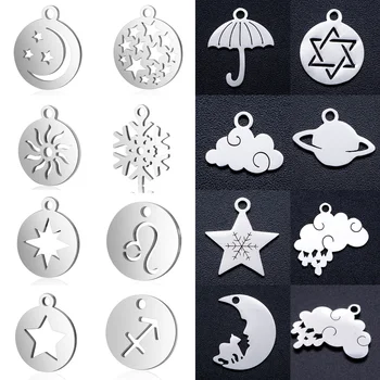 10pcs/lot Stainless Steel Zodiac Sign diy Jewelry Making Charm Wholesale Snowflake Star Necklace Pendant Cloud Bracelet Charms 
10pcs/lot Stainless Steel Zodiac Sign diy Jewelry Making Charm Wholesale Snowflake Star Necklace Pendant Cloud Bracelet Charms