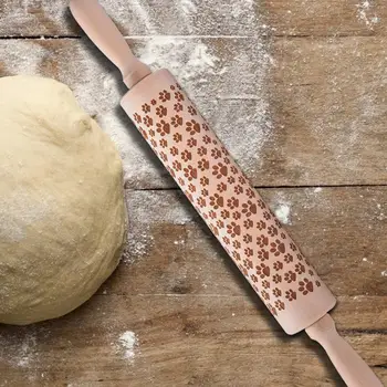 Christmas Embossed Rolling Pin Laser-printed Cute Patterns Dog Paws And Bones Laser Engraved Dough Press Kitchen Utensils
Christmas Embossed Rolling Pin Laser-printed Cute Patterns Dog Paws And Bones Laser Engraved Dough Press Kitchen Utensils