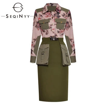 SEQINYY Office Lady Set 2020 Summer Spring New Fashion Design Flowers Printed Shirt Pockets Army Green Slim Sheath Knee Skirt
SEQINYY Office Lady Set 2020 Summer Spring New Fashion Design Flowers Printed Shirt Pockets Army Green Slim Sheath Knee Skirt