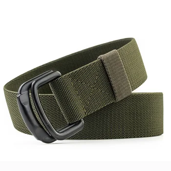 GAOKE men's canvas belt metal buckle Double ring nylon military belt Army tactical belts for Men top quality Male strap black 
GAOKE men's canvas belt metal buckle Double ring nylon military belt Army tactical belts for Men top quality Male strap black