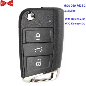 KEYECU for Volkswagen MQB Golf VII MK7 for Skoda Octavia A7 Keyless-Go Smart Remote Key Fob 434MHz ID48 5G0 959 753BC
KEYECU for Volkswagen MQB Golf VII MK7 for Skoda Octavia A7 Keyless-Go Smart Remote Key Fob 434MHz ID48 5G0 959 753BC