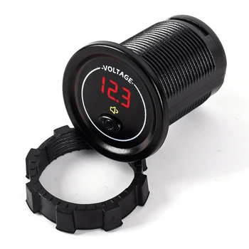 Motorcycle Boat Car 12V 24V LED Voltmeter Waterproof Digital Display Voltage Meter with ON OFF Switch Low Voltage Alarm
Motorcycle Boat Car 12V 24V LED Voltmeter Waterproof Digital Display Voltage Meter with ON OFF Switch Low Voltage Alarm