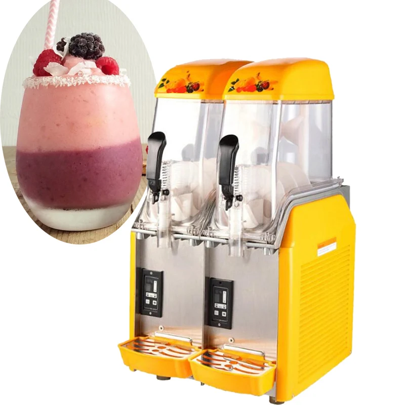 2 Tanks Sand Ice Slushy Making Slush Machines Electric Snow Melting Machine Ice Cream Smoothie Granita Machine
2 Tanks Sand Ice Slushy Making Slush Machines Electric Snow Melting Machine Ice Cream Smoothie Granita Machine