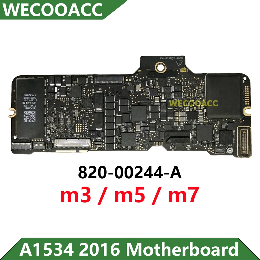Материнская плата 820-00244-A A1534 для Macbook Retina 12 дюймов логическая 2016 1 2 3 ГГц 256 ГБ 512 |