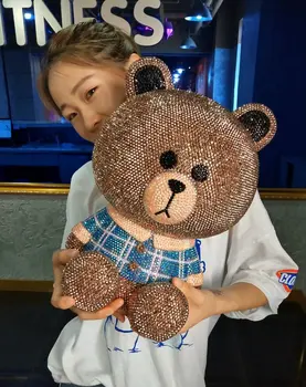 34cm Cartoon Bear Diamond Bear Piggy Bank Piggy Bank Adults covered Diamonds Shatter-Resistant bank money box coin saving box
34cm Cartoon Bear Diamond Bear Piggy Bank Piggy Bank Adults covered Diamonds Shatter-Resistant bank money box coin saving box