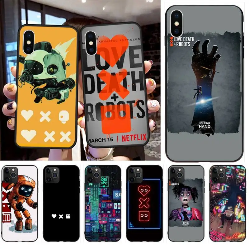 Мягкий черный чехол для телефона PENGHUWAN с анимацией Love Death & Robot iPhone 11 pro XS MAX 8 7 6 6S Plus X