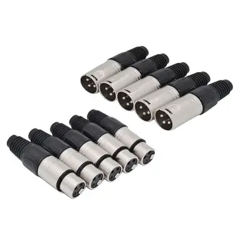 10Pcs 3 Pin XLR Solder Type Connector 5 Male + 5 Female Plug Cable Connector Microphone o Socket
10Pcs 3 Pin XLR Solder Type Connector 5 Male + 5 Female Plug Cable Connector Microphone o Socket