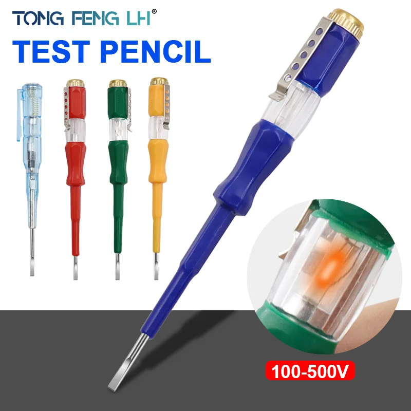 

1PC Waterproof Electric Induced Tester Pen Screwdriver light Probe Voltage Tester Detector AC DC 100-500V Pen Test Pencil