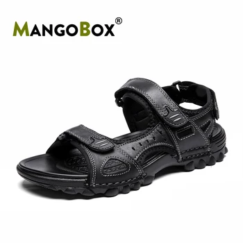 Summer Men Beach Sandals Anti-chlorine Man Trekking Sandals Brown Leather Sandals Mens Comfortable Outdoor Sneakers Size 39-48
Summer Men Beach Sandals Anti-chlorine Man Trekking Sandals Brown Leather Sandals Mens Comfortable Outdoor Sneakers Size 39-48